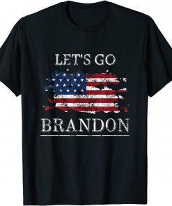 Let’s Go Brandon Conservative US Flag Anti Biden Unisex T-Shirt