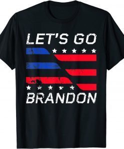 Let’s Go Brandon Conservative US Flag Pro Trump Gift T-Shirt
