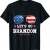 Let’s Go Brandon Conservative US Flag Trendy Sarcastic Unisex T-Shirt