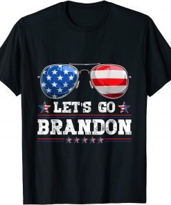 Let’s Go Brandon Conservative US Flag Trendy Sarcastic Unisex T-Shirt