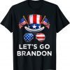 Let’s Go Brandon Conservative US Glasses Flag Unisex Shirt