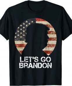 Let's Go Brandon Cool Conservative American Flag Pro Trump T-Shirt