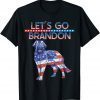 Let's Go Brandon Dog America Flag Gift Shirt