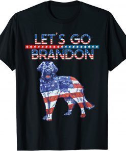 Let's Go Brandon Dog America Flag Gift Shirt