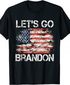 Let's Go Brandon FJB Conservative Anti Liberal US Flag T-Shirt