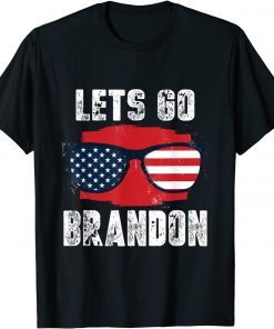Let's Go Brandon FJB Conservative Anti Liberal USA Flag JB Chant Gift T-Shirt