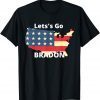 Lets Go Brandon Fake News Us Flag Gift T-Shirt