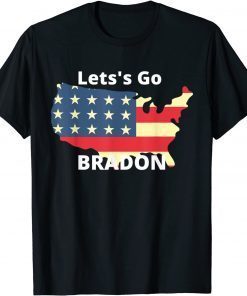Lets Go Brandon Fake News Us Flag Gift T-Shirt