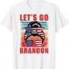 Let's Go Brandon Funny American Messy Bun Classic Shirt