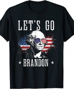 Let's Go Brandon George Washington American Flag Gift T-Shirt