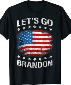 Let's Go Brandon Impeach Anti Joe Biden Chant USA Flag Classic Shirt