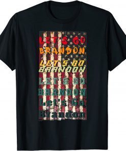 Let's Go Brandon Impeach Biden Costume Anti Liberal US Flag Gift T-Shirt