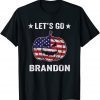 Let's Go Brandon, Impeach Biden, Halloween Pumpkin USA Flag US 2021 Shirt