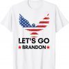 Let's Go Brandon Impeach Biden Hawk With American Flag Gift Shirt