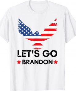 Let's Go Brandon Impeach Biden Hawk With American Flag Gift Shirt