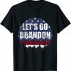 Let's Go Brandon Joe Biden Chant AMERICAN FLAG distressed T-Shirt