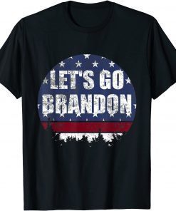 Let's Go Brandon Joe Biden Chant AMERICAN FLAG distressed T-Shirt