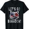 Let's Go Brandon, Joe Biden Chant Cat US Glasses 2021 Shirt