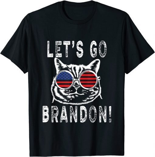 Let's Go Brandon, Joe Biden Chant Cat US Glasses 2021 Shirt