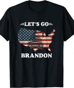 Let's Go Brandon Joe Biden Chant Conservative US Flag Gift Shirt