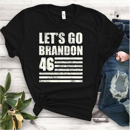 Let's Go Brandon, Joe Biden Chant, Impeach 46 Flag Unisex Shirt