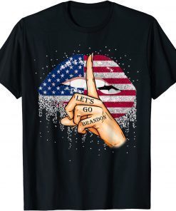 Let's Go Brandon Joe Biden Chant Impeach Biden USA Lip Flag Unisex Shirt