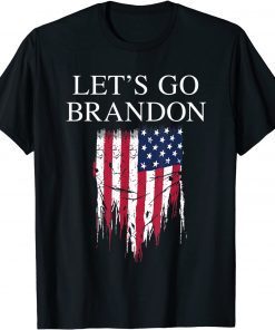 Let’s Go Brandon Joe Biden Conservative USA Flag Unisex T-Shirt