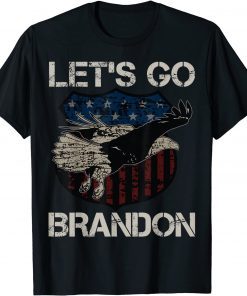 Lets Go Brandon Joe Biden FJB Us Flag Gift T-Shirt