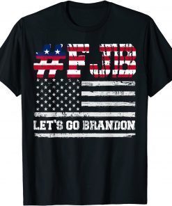 Let's Go Brandon , Joe Biden FJB Usa Flag T-Shirt