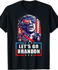 Lets Go Brandon, Let's Go Brandon USA Flag Pro Trump T-Shirt