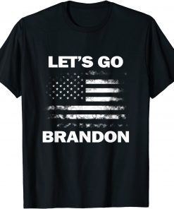 Lets Go Brandon Let's Go Brandon Vintage USA Flag T-Shirt