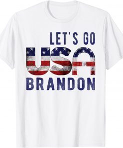 Let's Go Brandon Meme Usa Flag 2021 Shirt