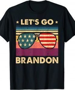 Let's Go Brandon Patriotic Sunglasses Gift T-Shirt