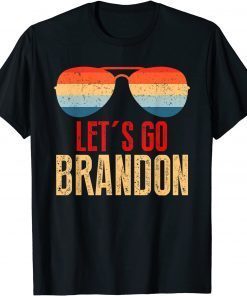 Lets Go Brandon Retro Sunglasses American Impeach Biden T-Shirt