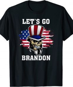 Let's Go Brandon Skull Gift Shirt