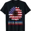 Let's Go Brandon Sunflower American Flag Limited T-Shirt