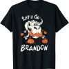 Let's Go Brandon T-rex Skeleton Pumpkins Gift T-Shirt