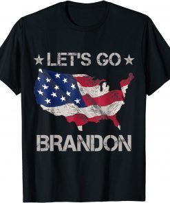 Let's Go Brandon Tee Conservative Anti Liberal US Flag Unisex T-Shirt