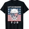 Let's Go Brandon Tee Conservative Anti Liberal US Skull Flag Classic Shirt