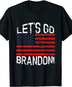 Lets Go Brandon US American Flag Unisex T-Shirt