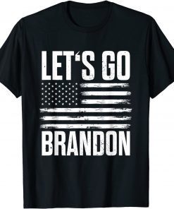 Let's Go Brandon US Distressed Flag Unisex Shirt