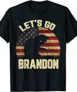 Let's Go Brandon US Flag Funny ANGRY CAT 2021 Classic T-Shirt