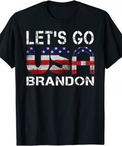 Let's Go Brandon US Flag Impeach 46 Gift Shirt
