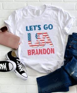 Let's Go Brandon Usa Flag Anti Biden Classic Shirt