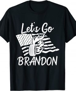 Let's Go Brandon Usa Flag Impeach Biden Unisex T-Shirt