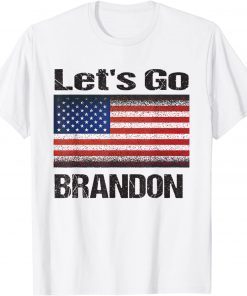 Let's Go Brandon Usa Flag Joe Biden Chant Gift T-Shirt
