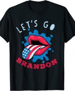 Let's Go Brandon Usa Tongue Flag US 2021 Shirt