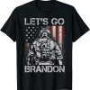 Let's Go Brandon Veteran US American Flag Veterans Gift Shirt