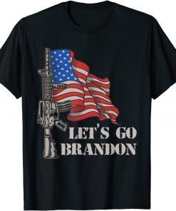 Let's Go Brandon Veteran US Army Battle Flag 2021 Tee Shirt