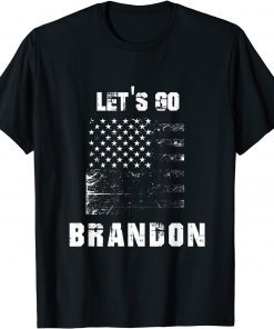 Let's Go Brandon Vintage American Flag Impeach Biden Gift Shirt